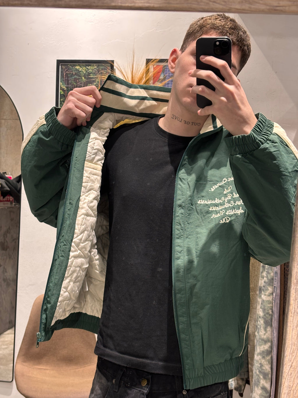 Campera Track Retro Verde
