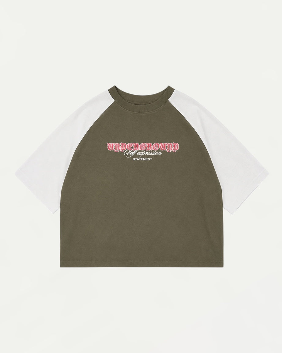 Remera Boxy Riot Verde Oliva