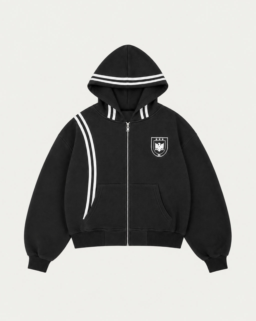Campera Boxy Tennis Club Negra