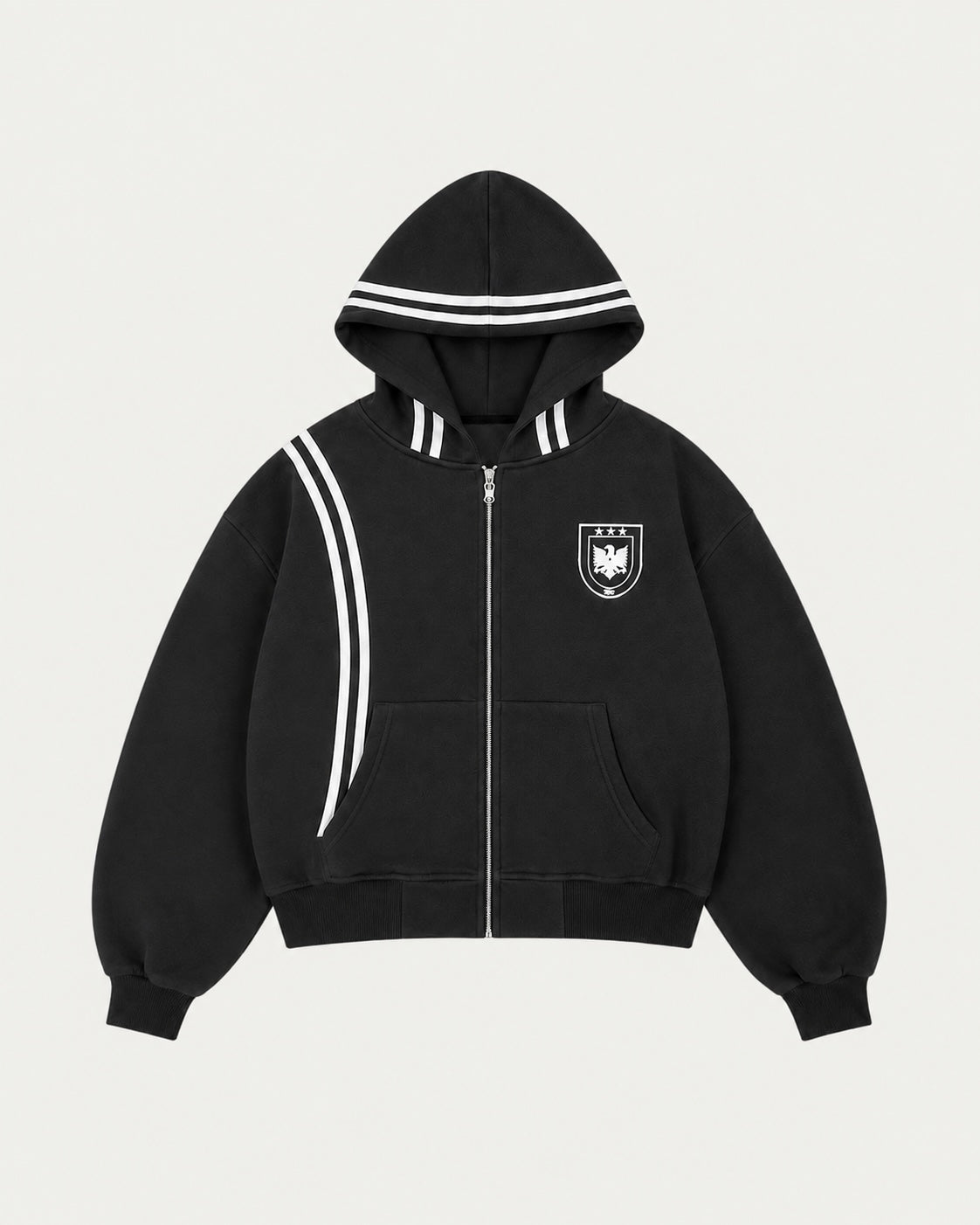Campera Boxy Tennis Club Negra