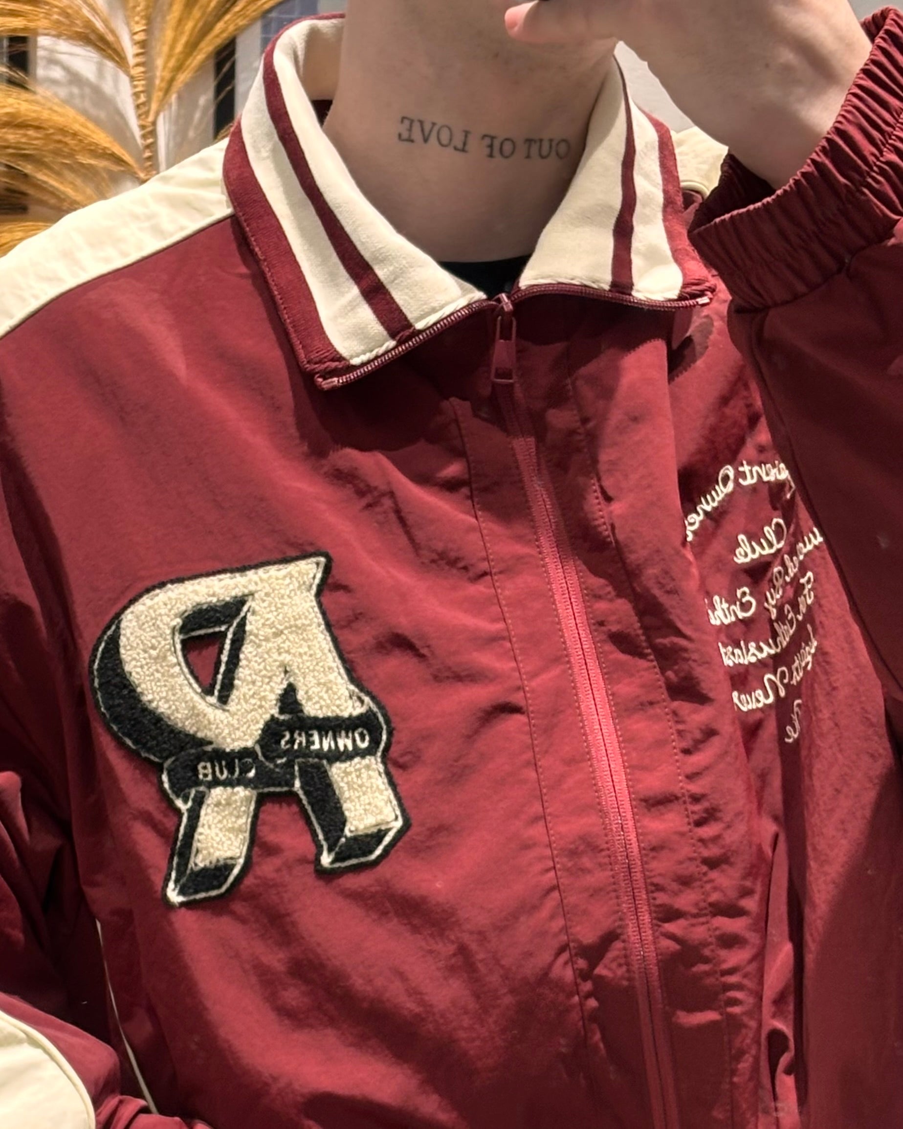 Campera Track Retro Bordó
