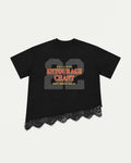Remera Con Encaje Color Negro