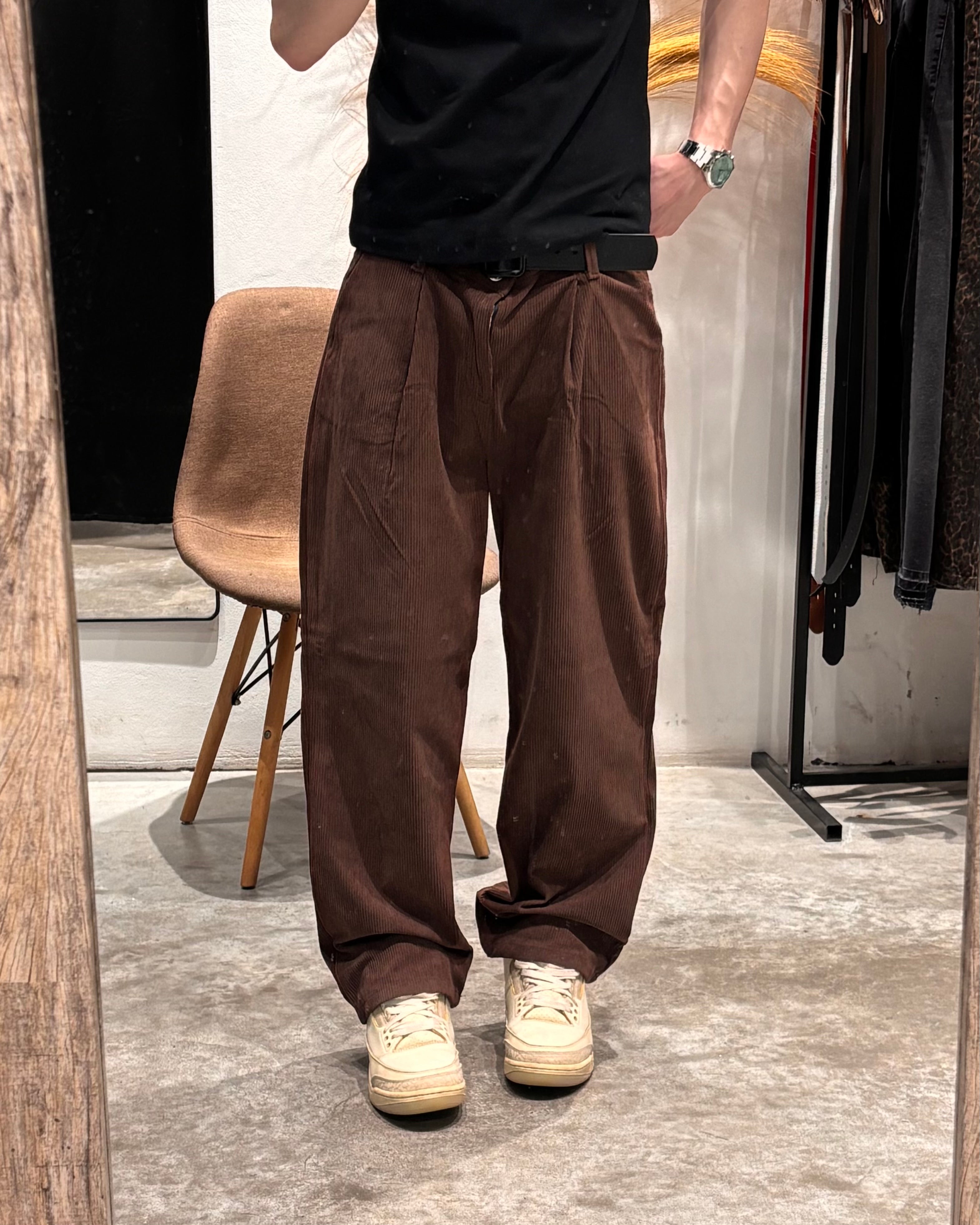 Pantalón Baggy Corderoy Marrón