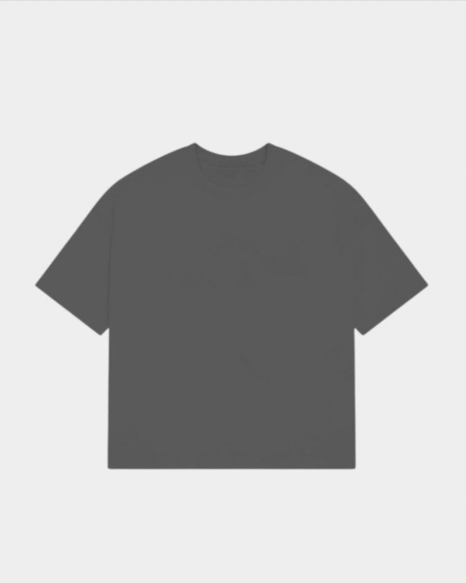 Remera Básica Boxy Gris