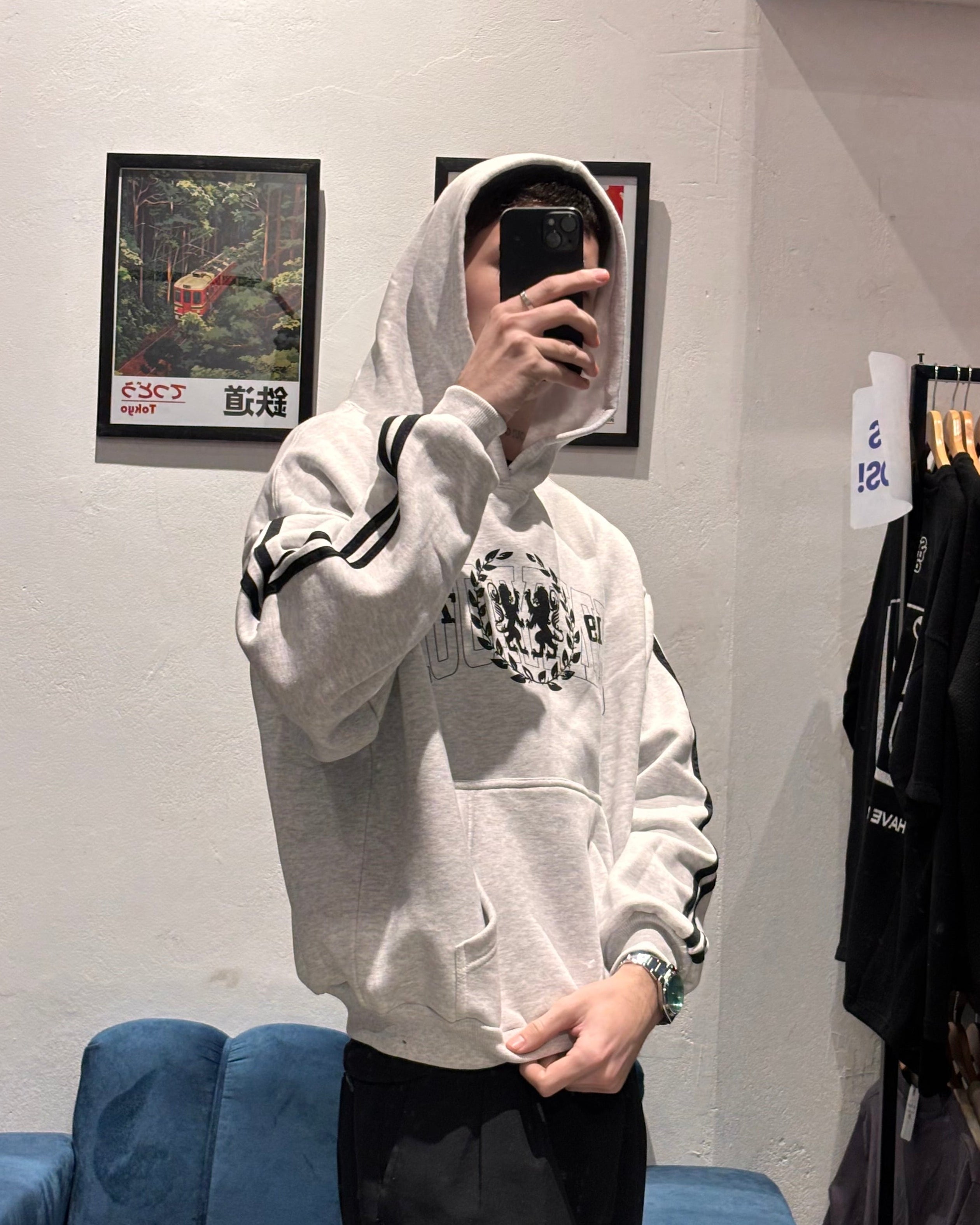 Hoodie Royal Gris Melange