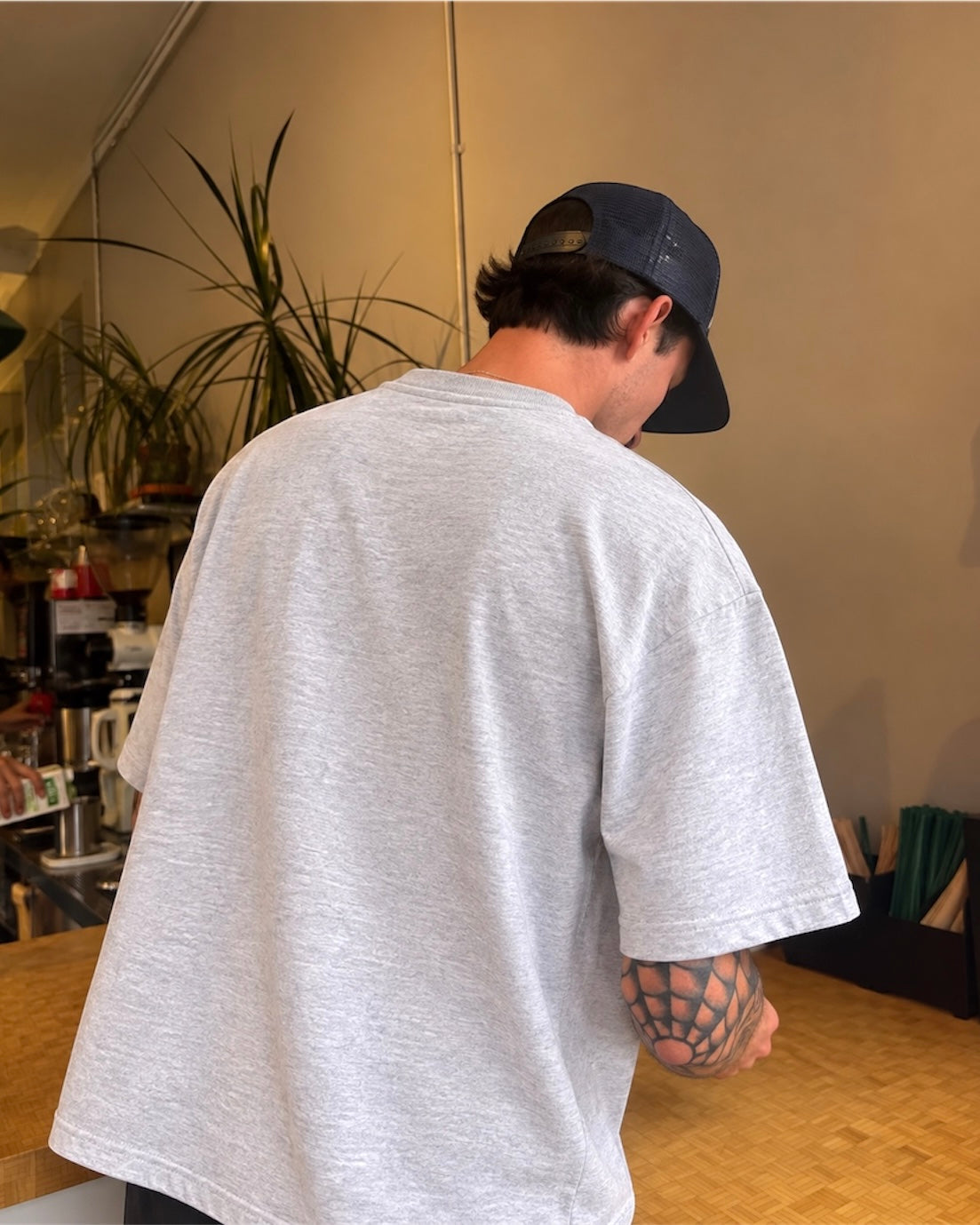 Remera Básica Boxy Gris