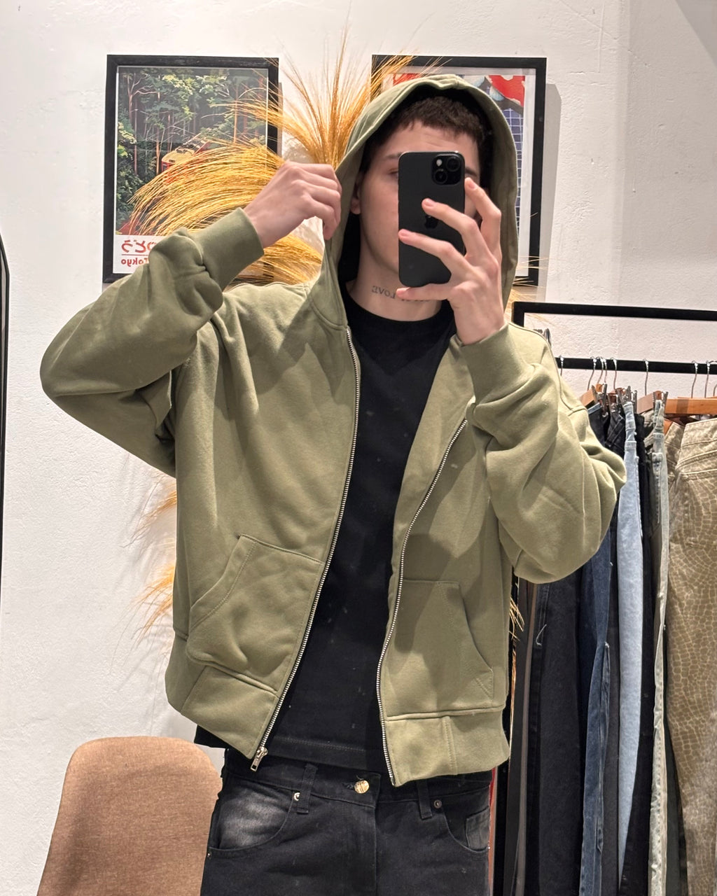 Campera Boxy Verde Oliva