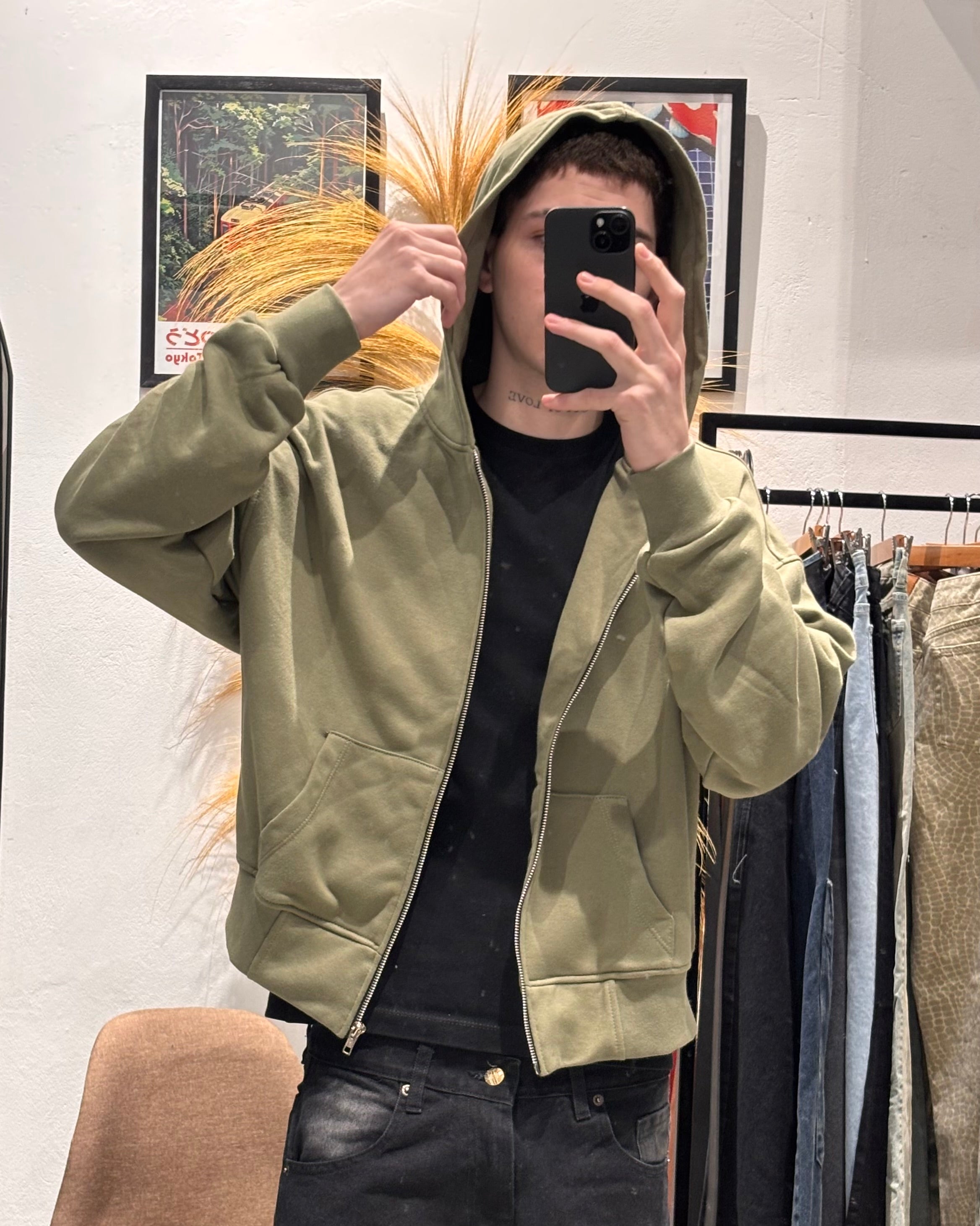 Campera Boxy Verde Oliva