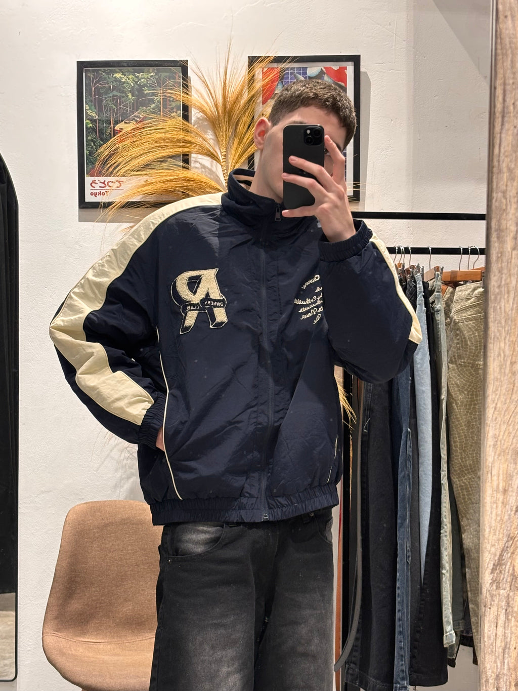 Campera Track Retro Azul