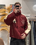Campera Track Retro Bordó