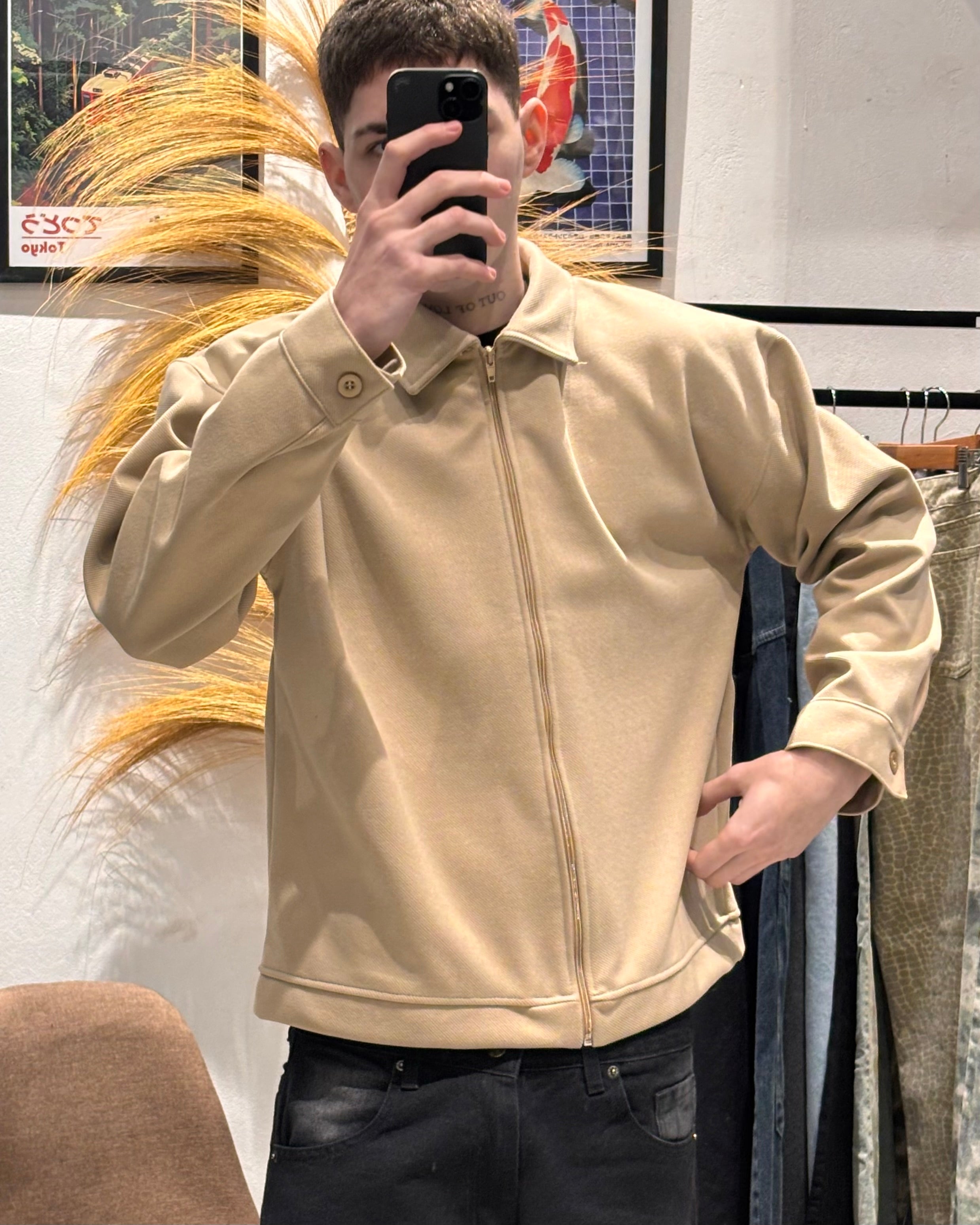 Campera Minimalista Valentino Beige