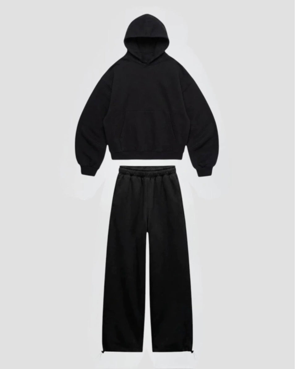 Conjunto De Algodón Soft Negro