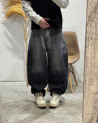 Pantalón Baggy Estrellado Con Strass