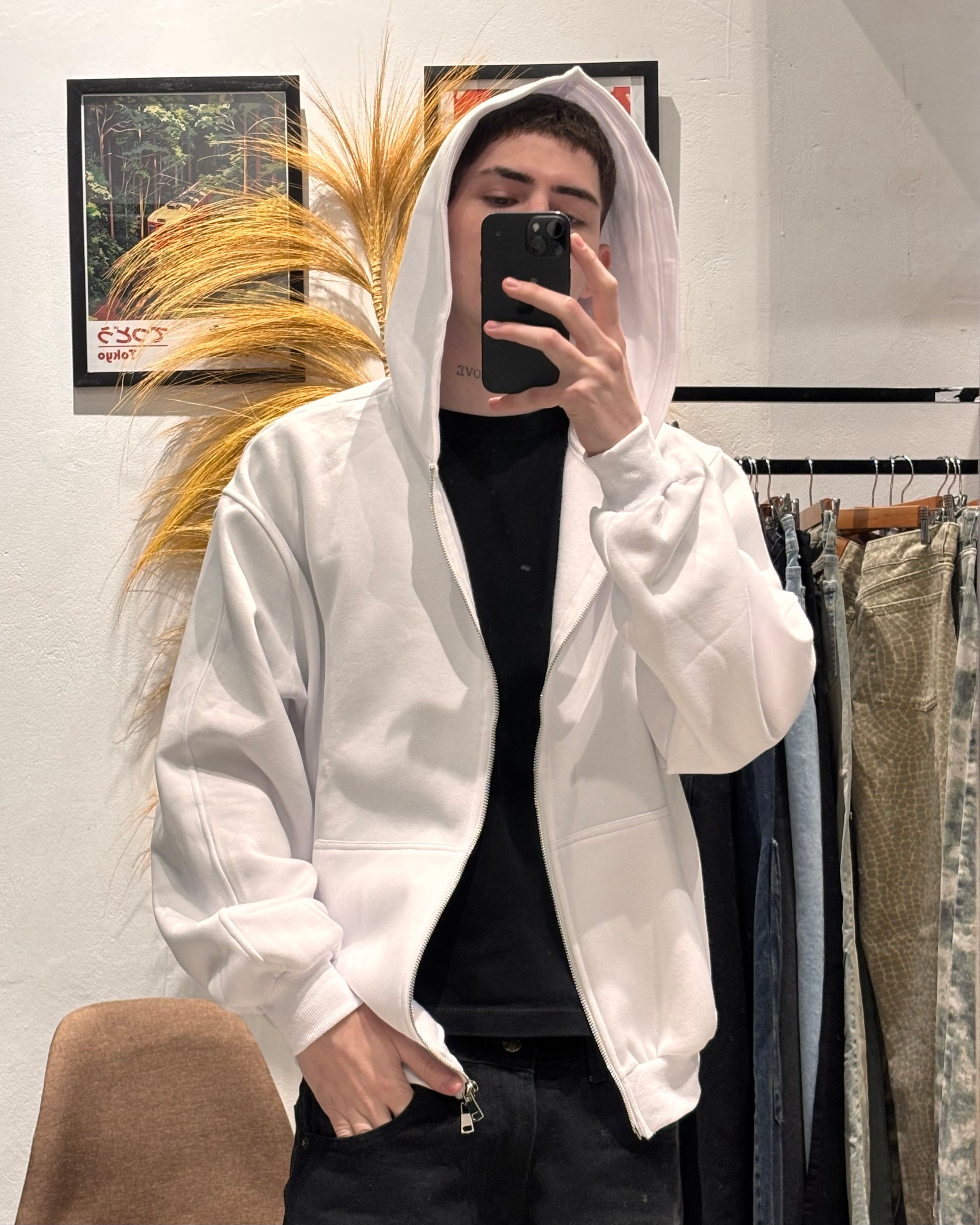Campera Boxy Blanca