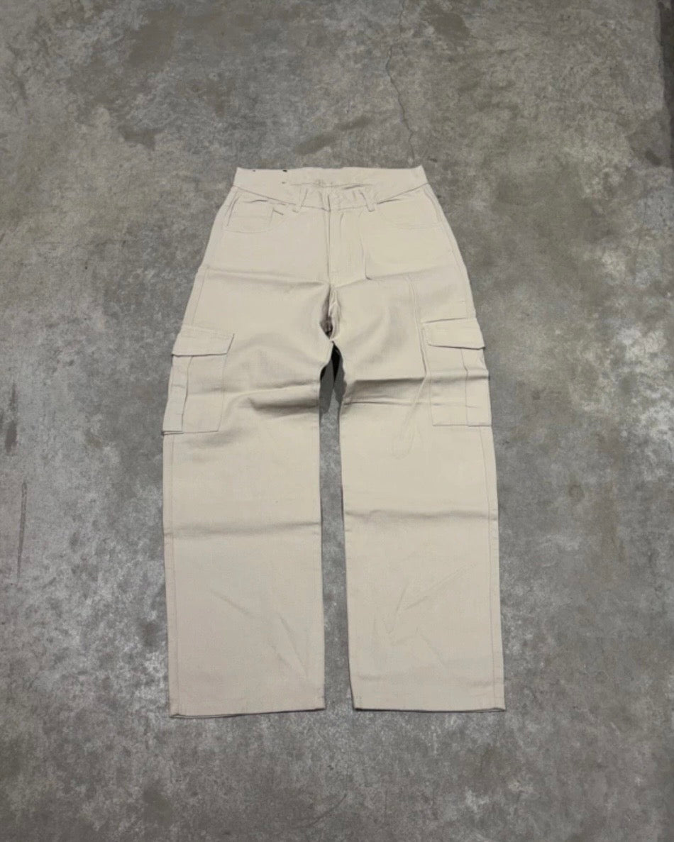 Pantalón Baggy Cargo Beige