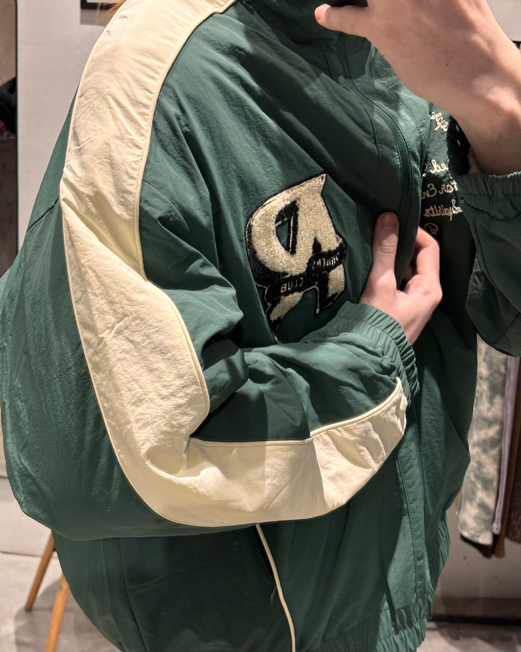 Campera Track Retro Verde