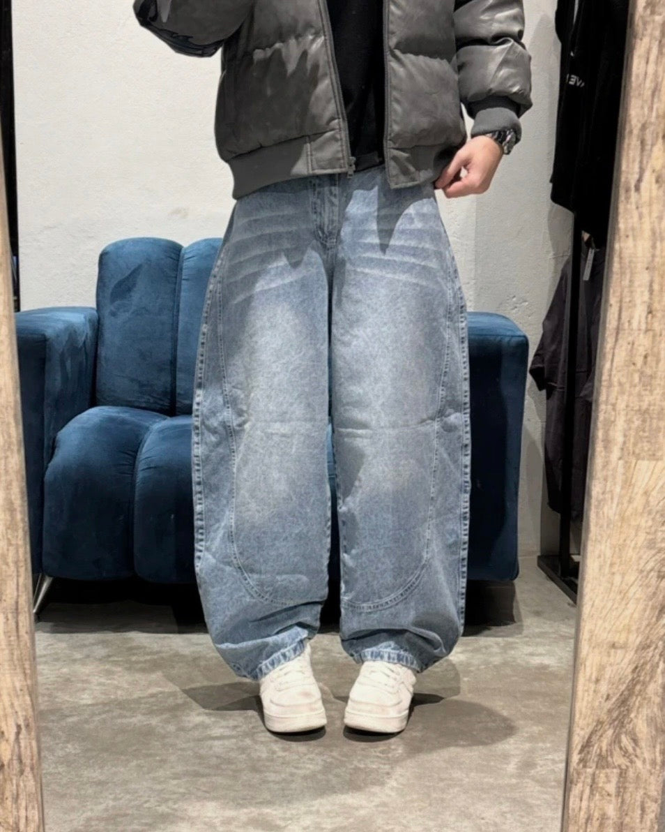 Pantalón Barrel Celeste