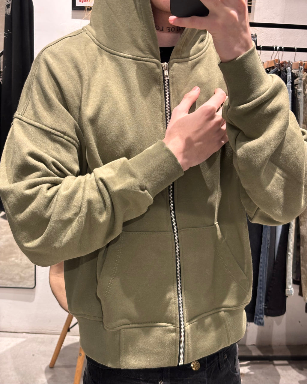 Campera Boxy Verde Oliva