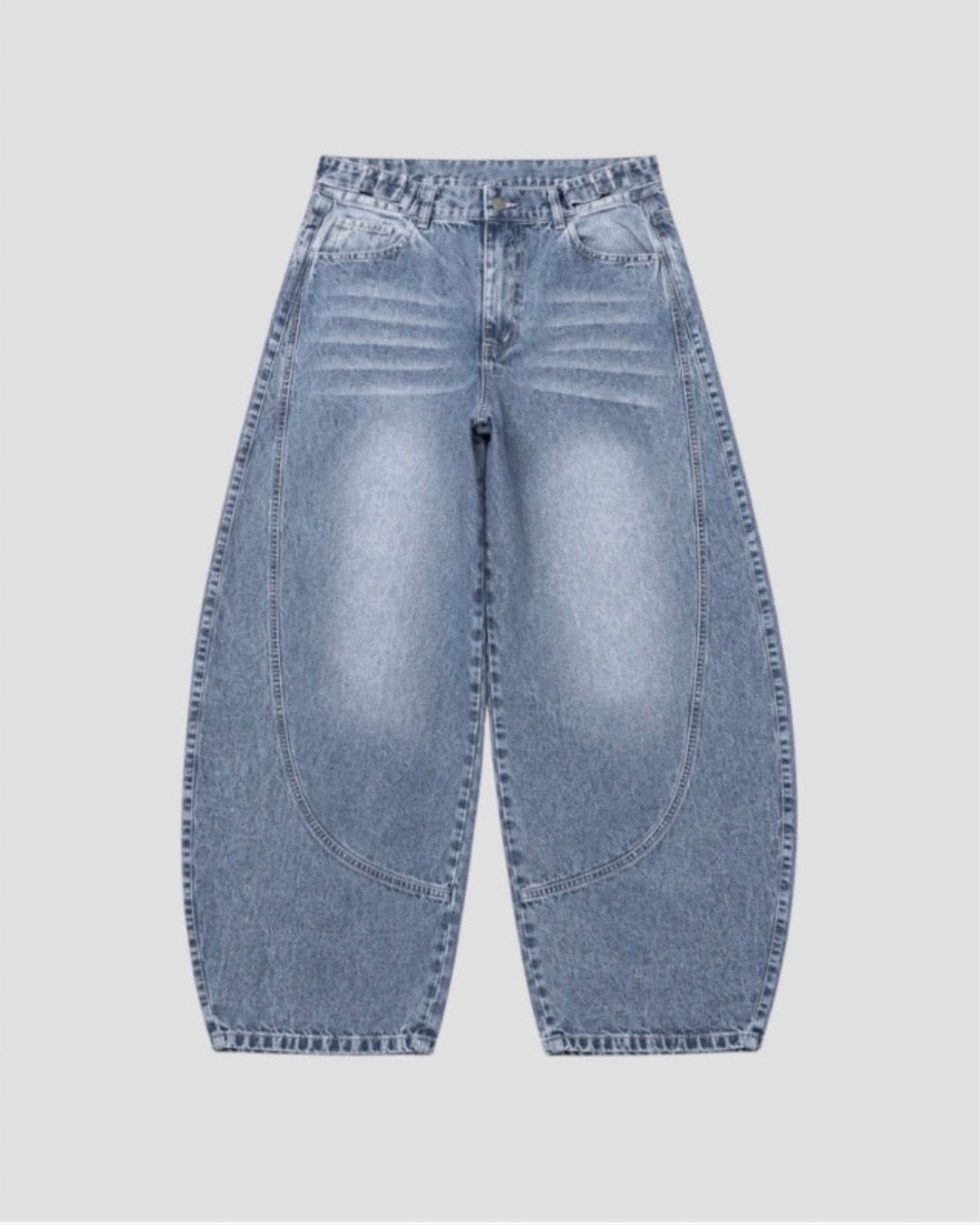 Pantalón Barrel Celeste