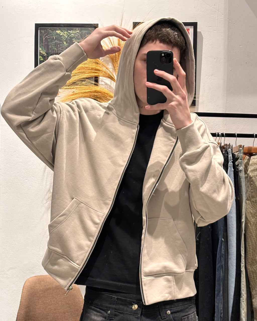 Campera Boxy Beige