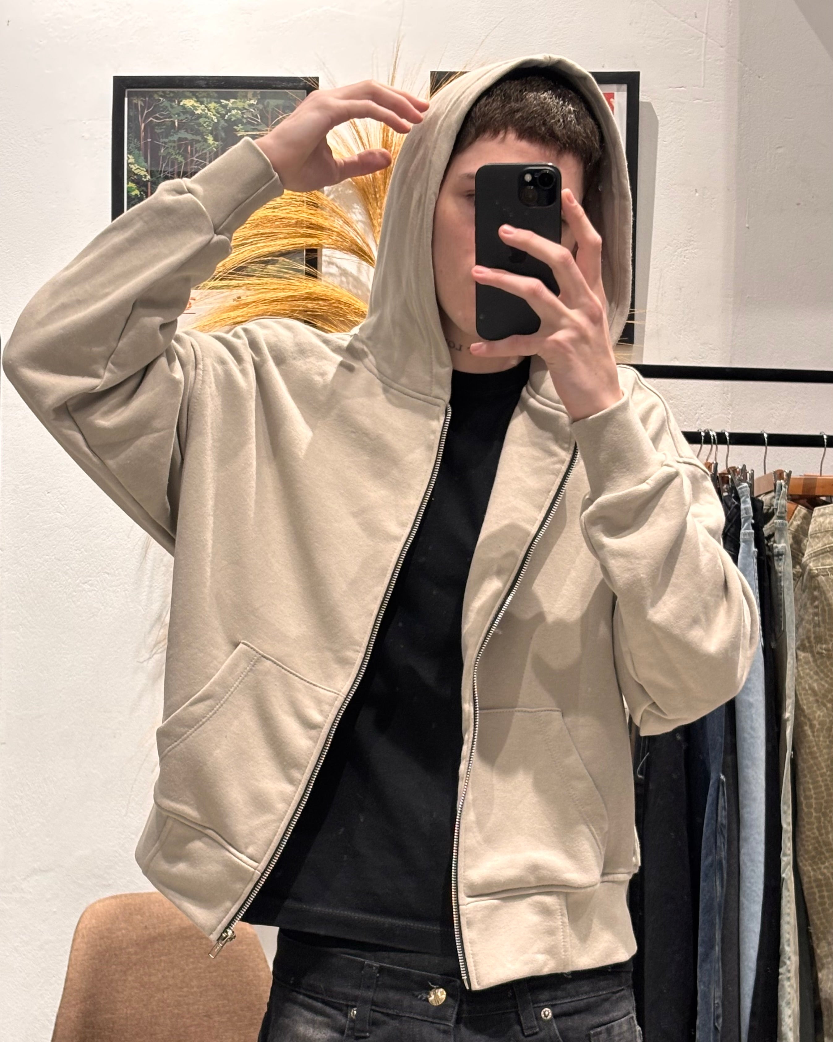 Campera Boxy Beige
