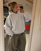 Hoodie Gris Melange Básico