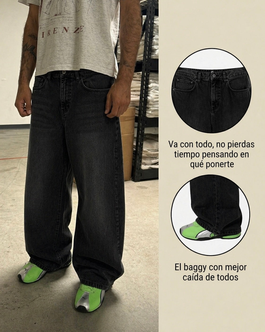 Pantalón SuperBaggy Carbón