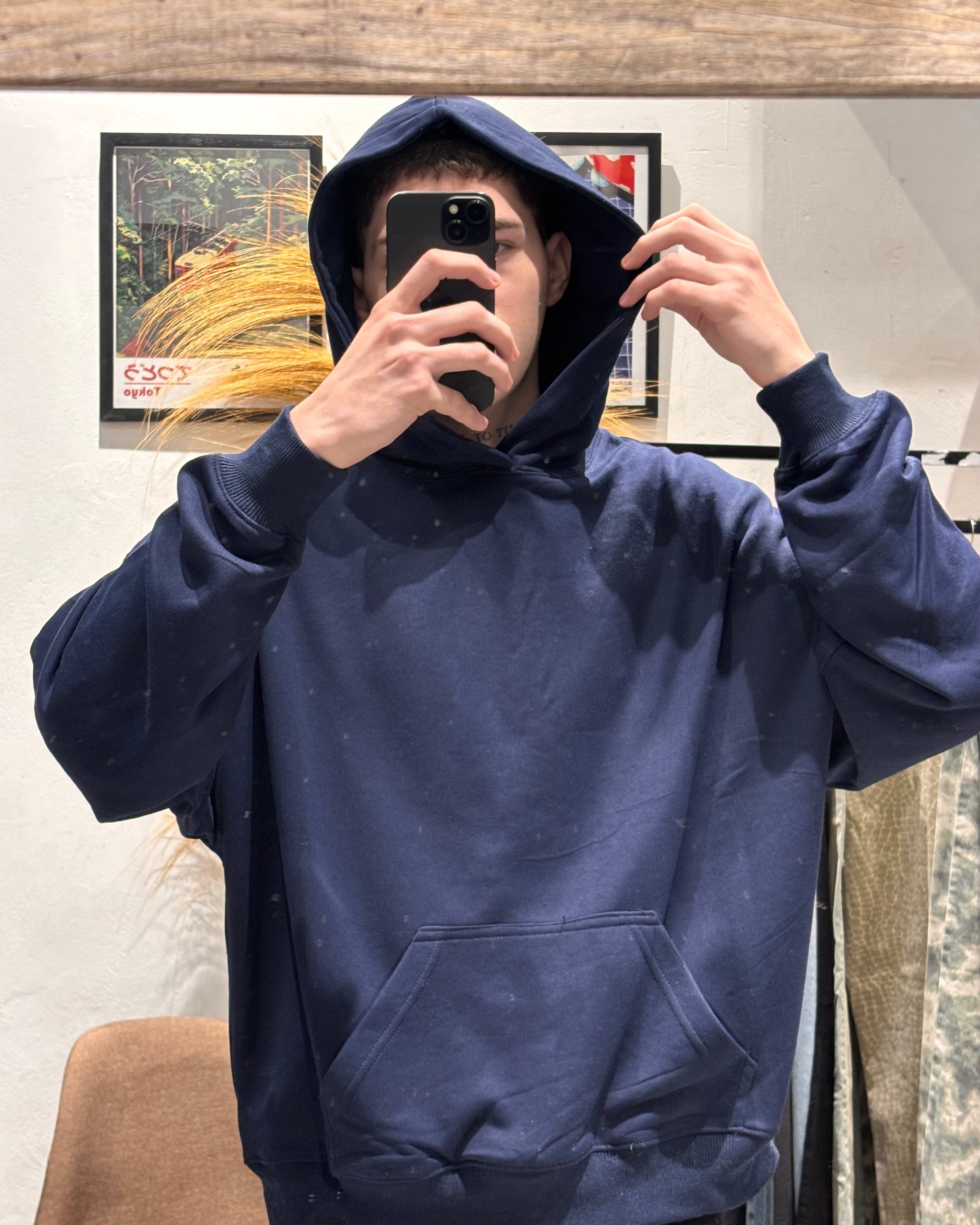 Hoodie Rústico Essentials Azul Marino