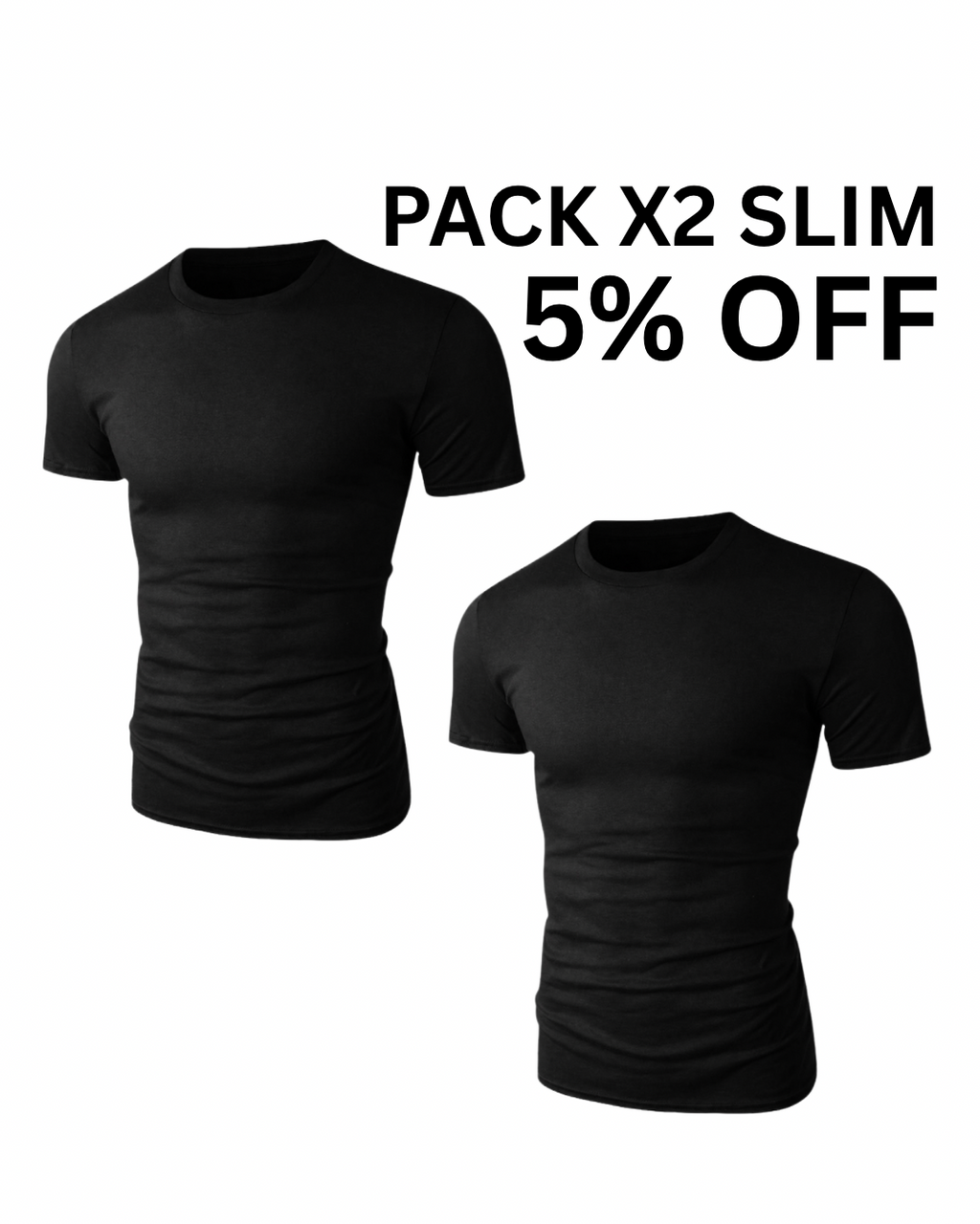 Pack X2 Slim Fit Básicas + 5% OFF