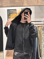 Campera Boxy Con Strass Negra