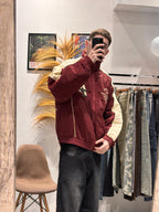 Campera Track Retro Bordó