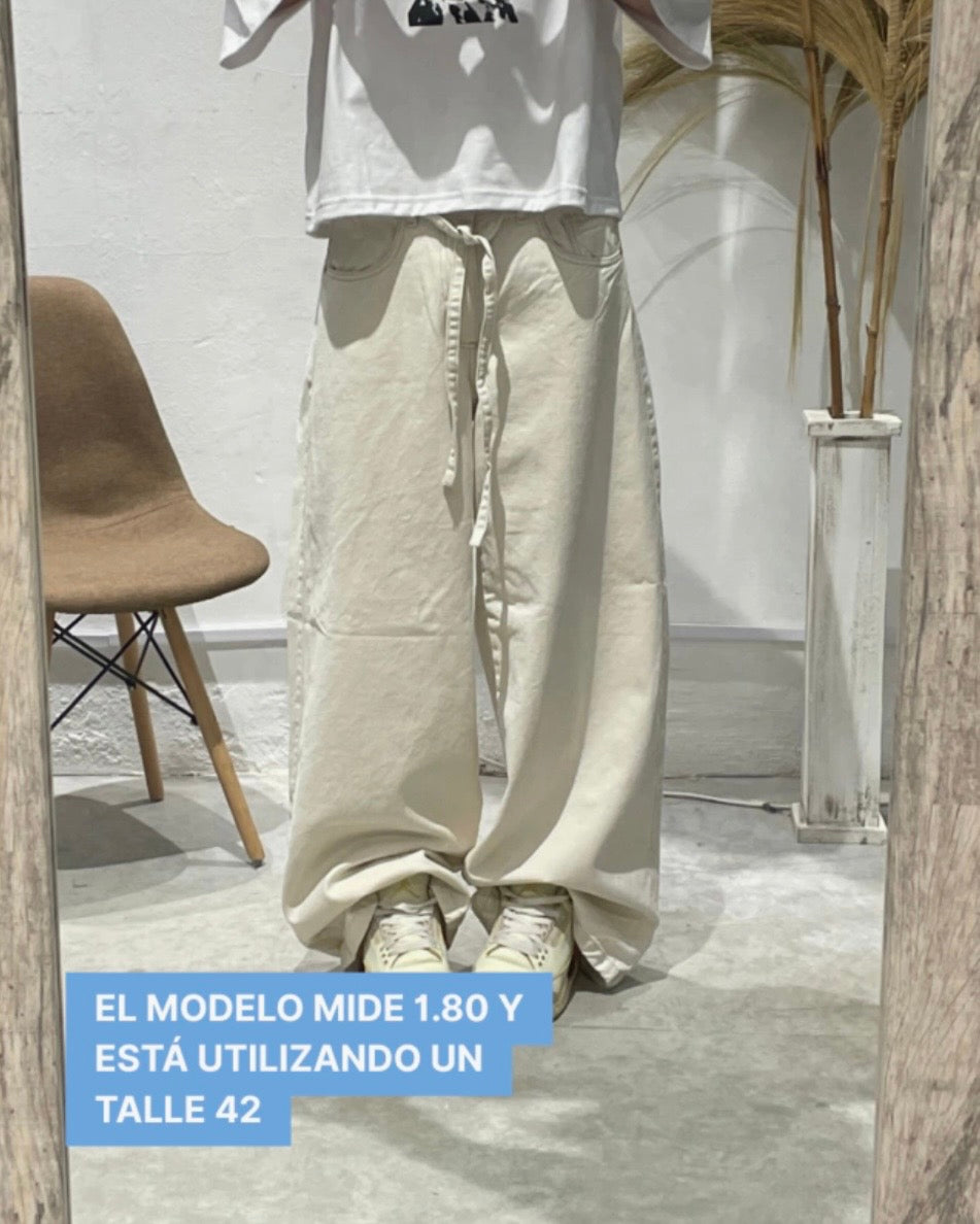 Pantalón Baggy Tokyo Crema