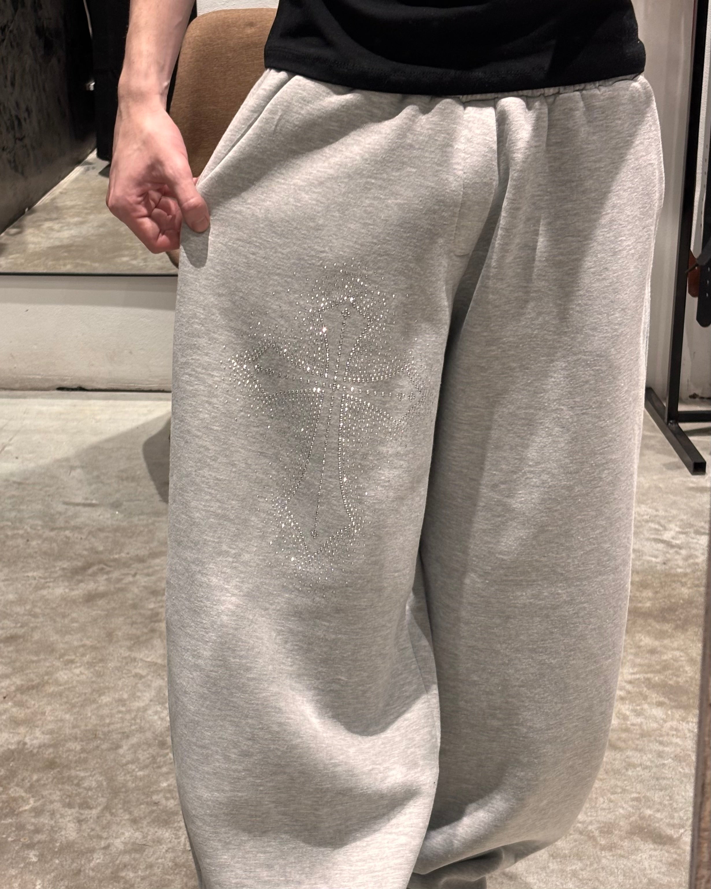 Pantalón Joggin SuperBaggy Cruz Gris Melange