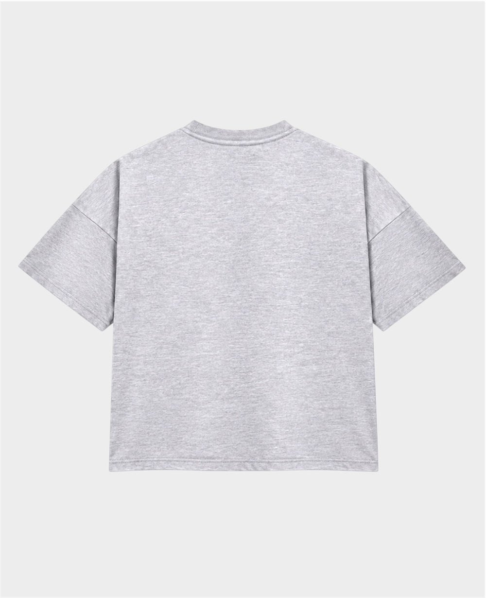 Remera Básica Boxy Gris