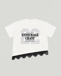 Remera Con Encaje Color Blanca
