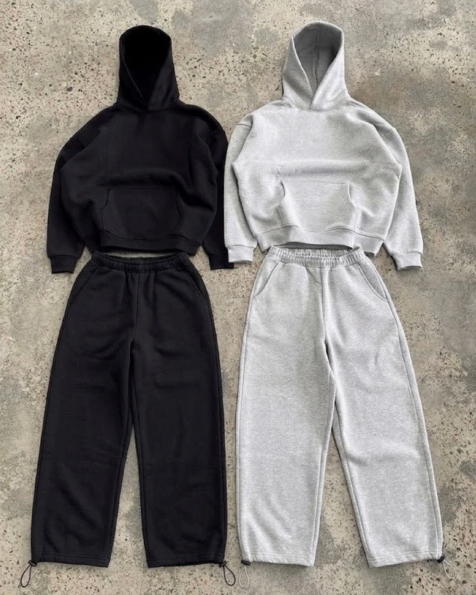 Conjunto De Algodón Soft Negro