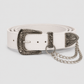 Cinto Blanco Savage Con Cadena Incluída
