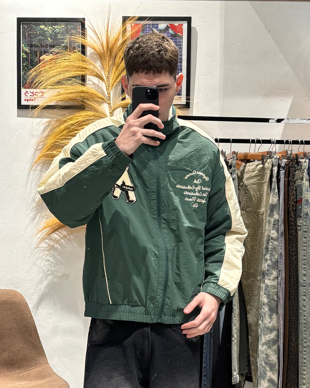 Campera Track Retro Verde