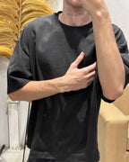Remera Básica Boxy Negra