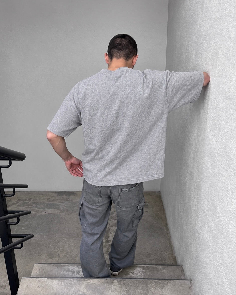 Remera Básica Boxy Gris