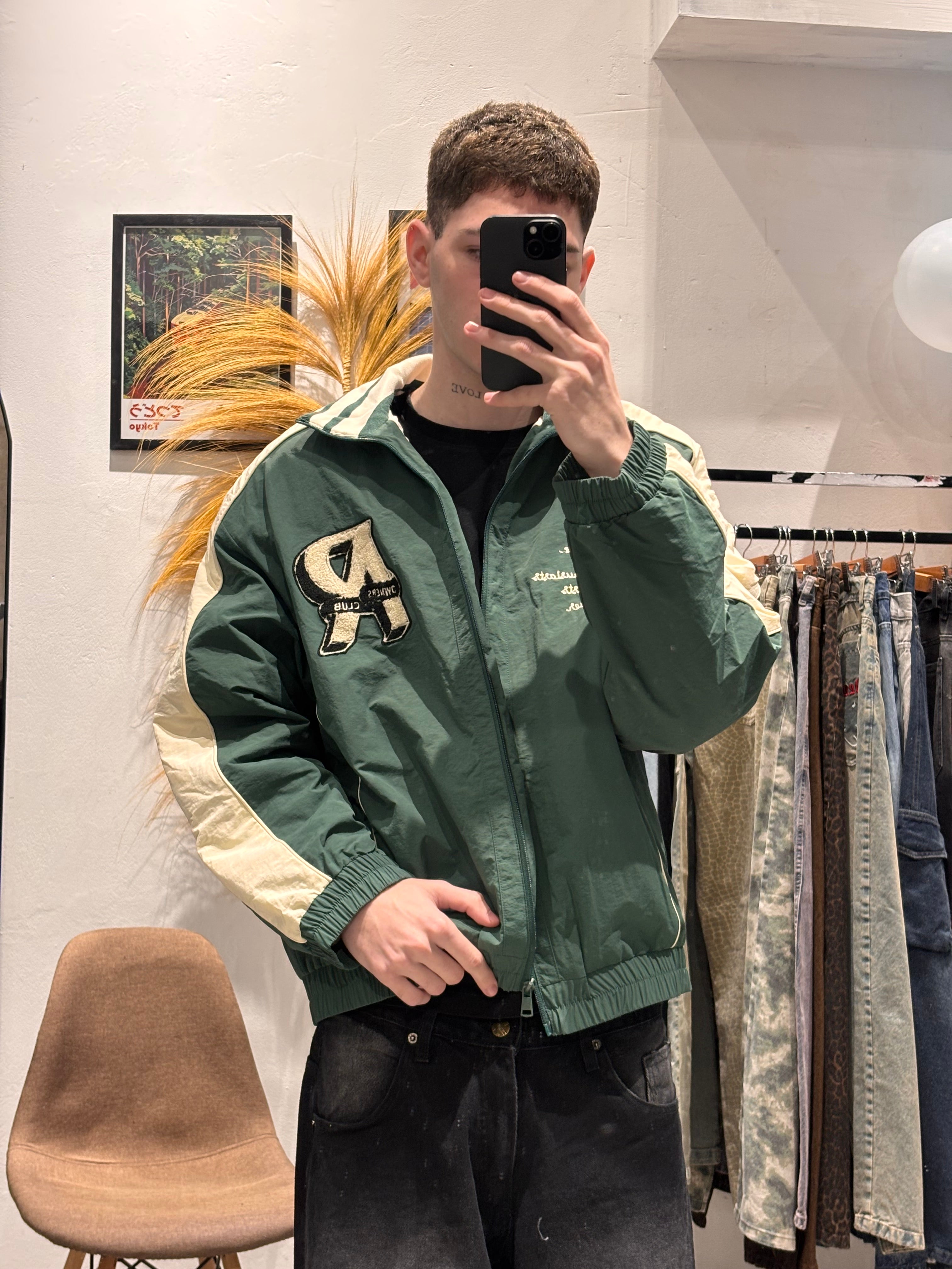 Campera Track Retro Verde