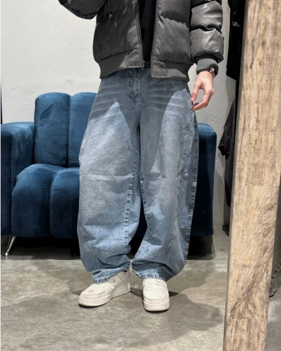 Pantalón Barrel Celeste