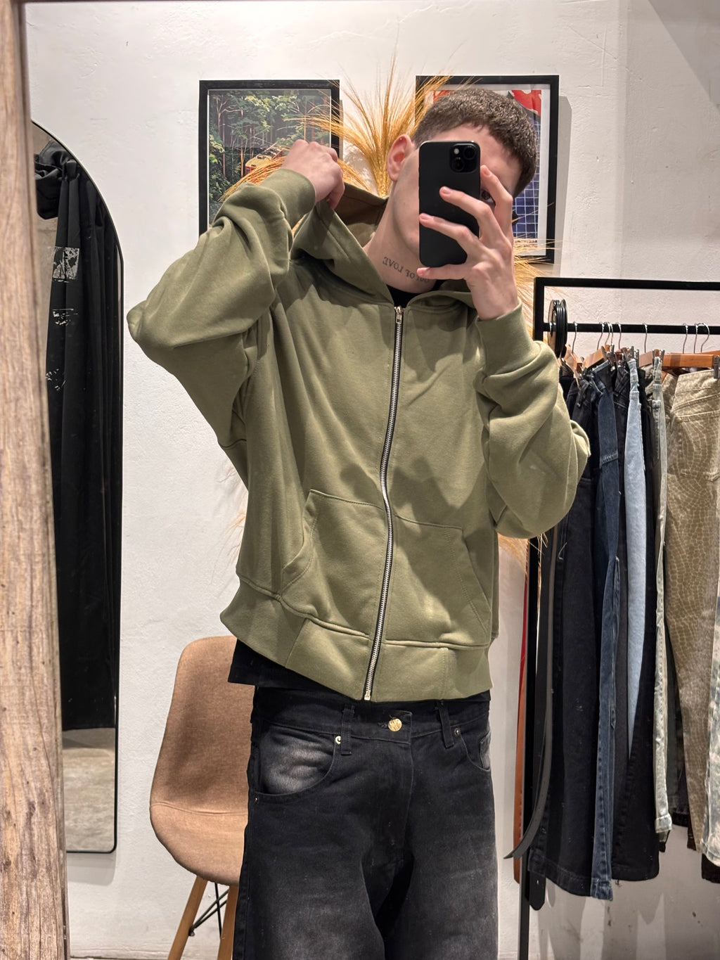 Campera Boxy Verde Oliva
