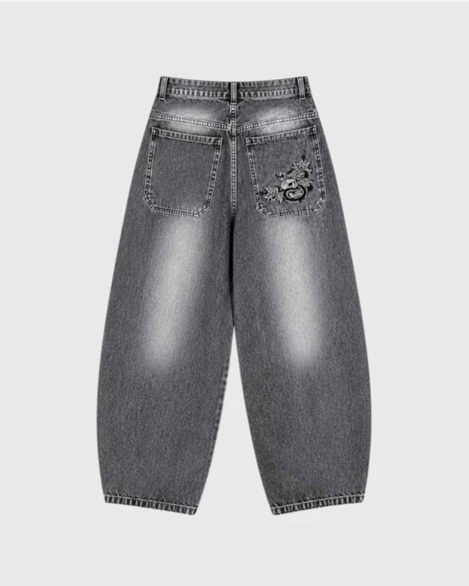 Pantalón Baggy Bordado Tradicional