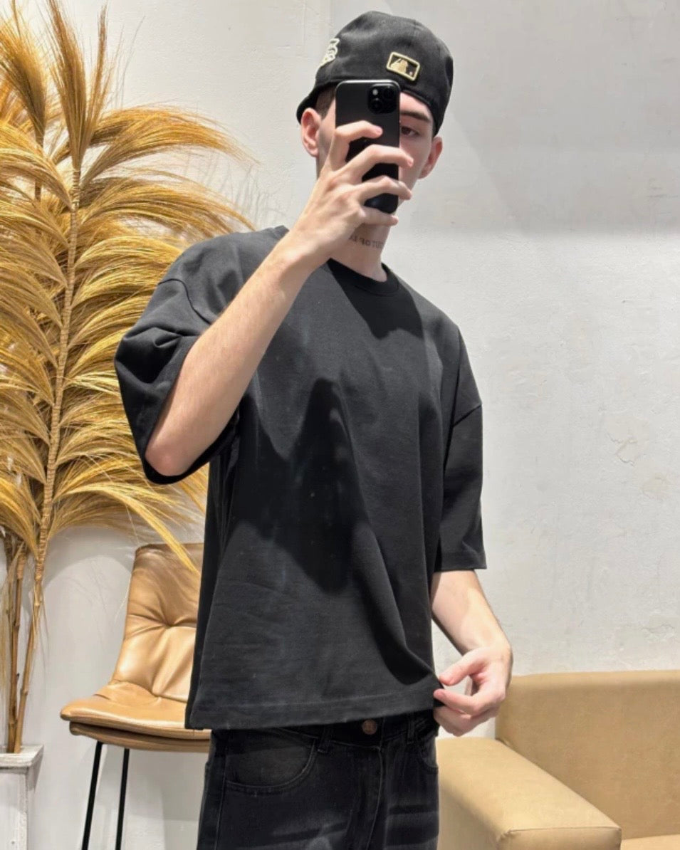 Remera Básica Boxy Negra