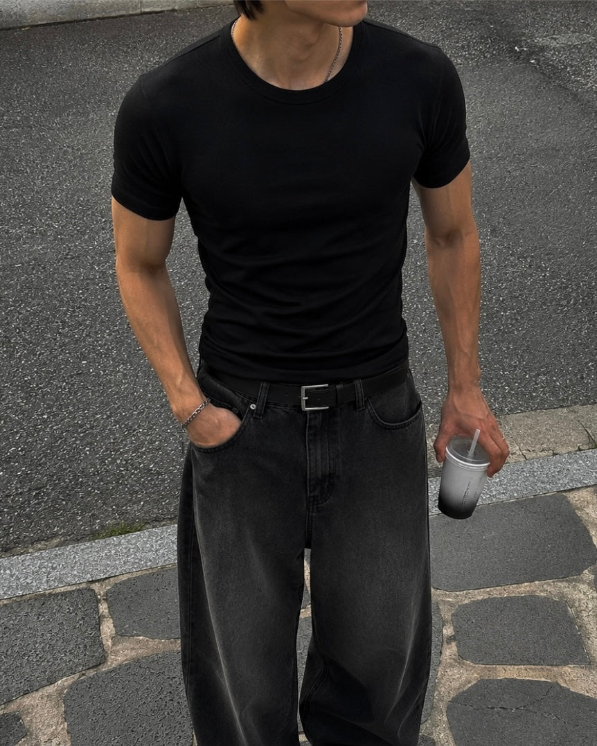 Remera Slim Fit Negra