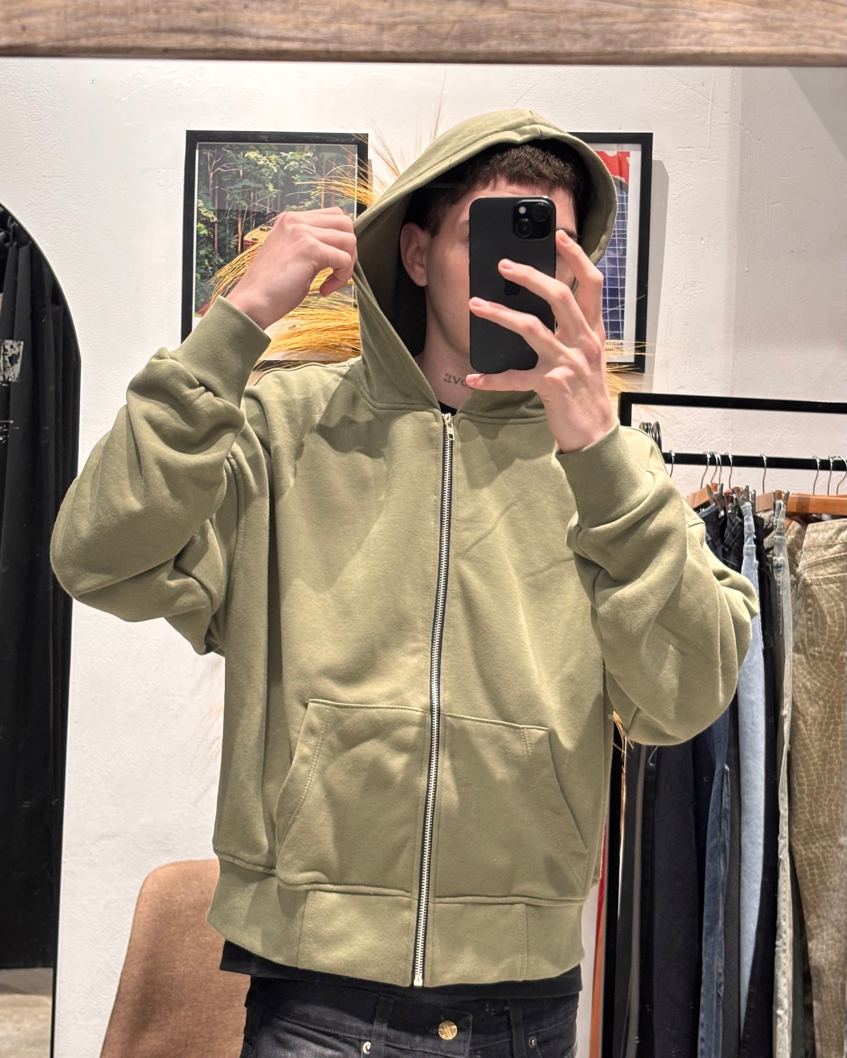 Campera Boxy Verde Oliva