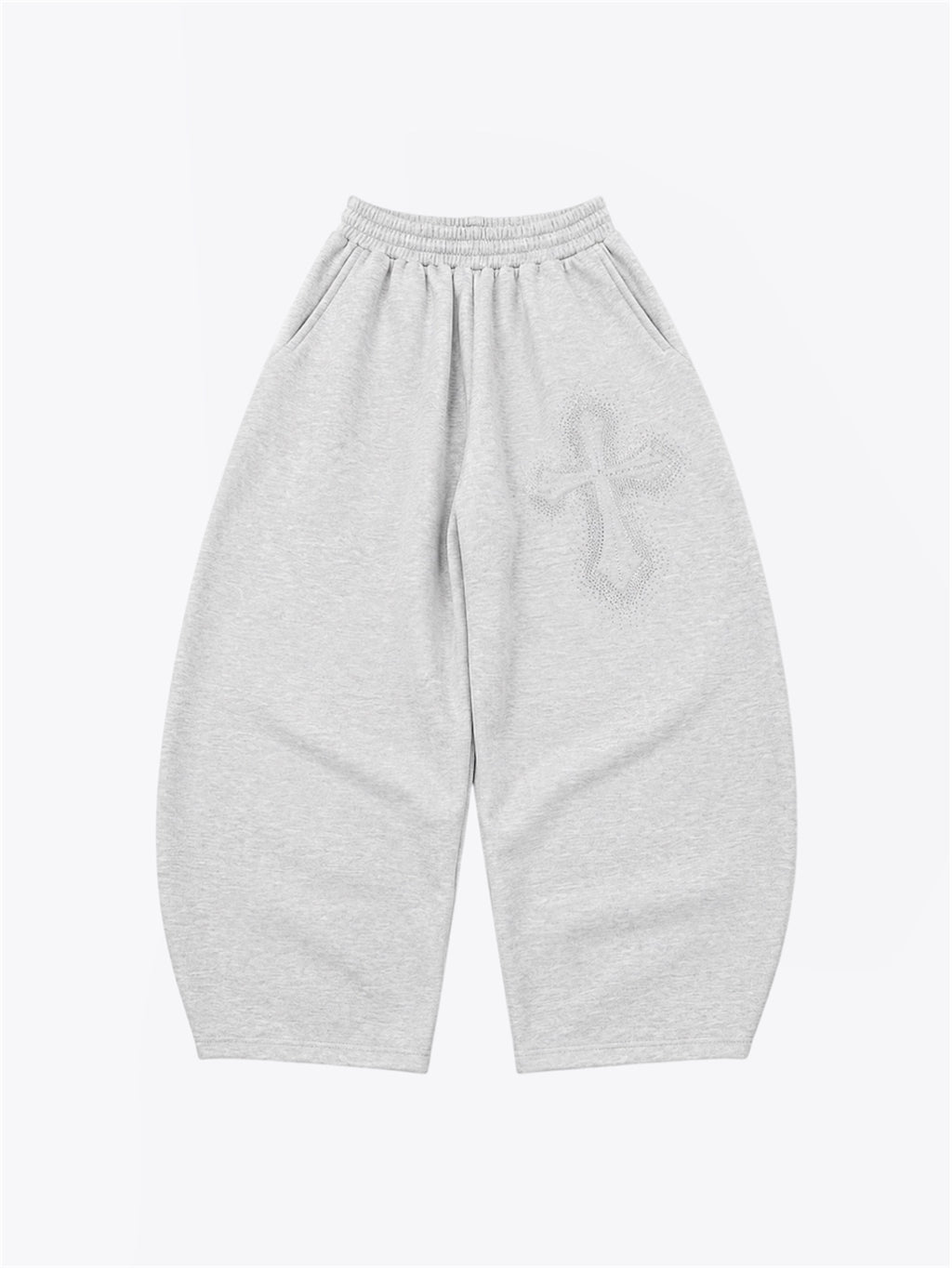 Pantalón Joggin SuperBaggy Cruz Gris Melange
