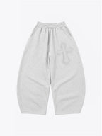 Pantalón Joggin SuperBaggy Cruz Gris Melange