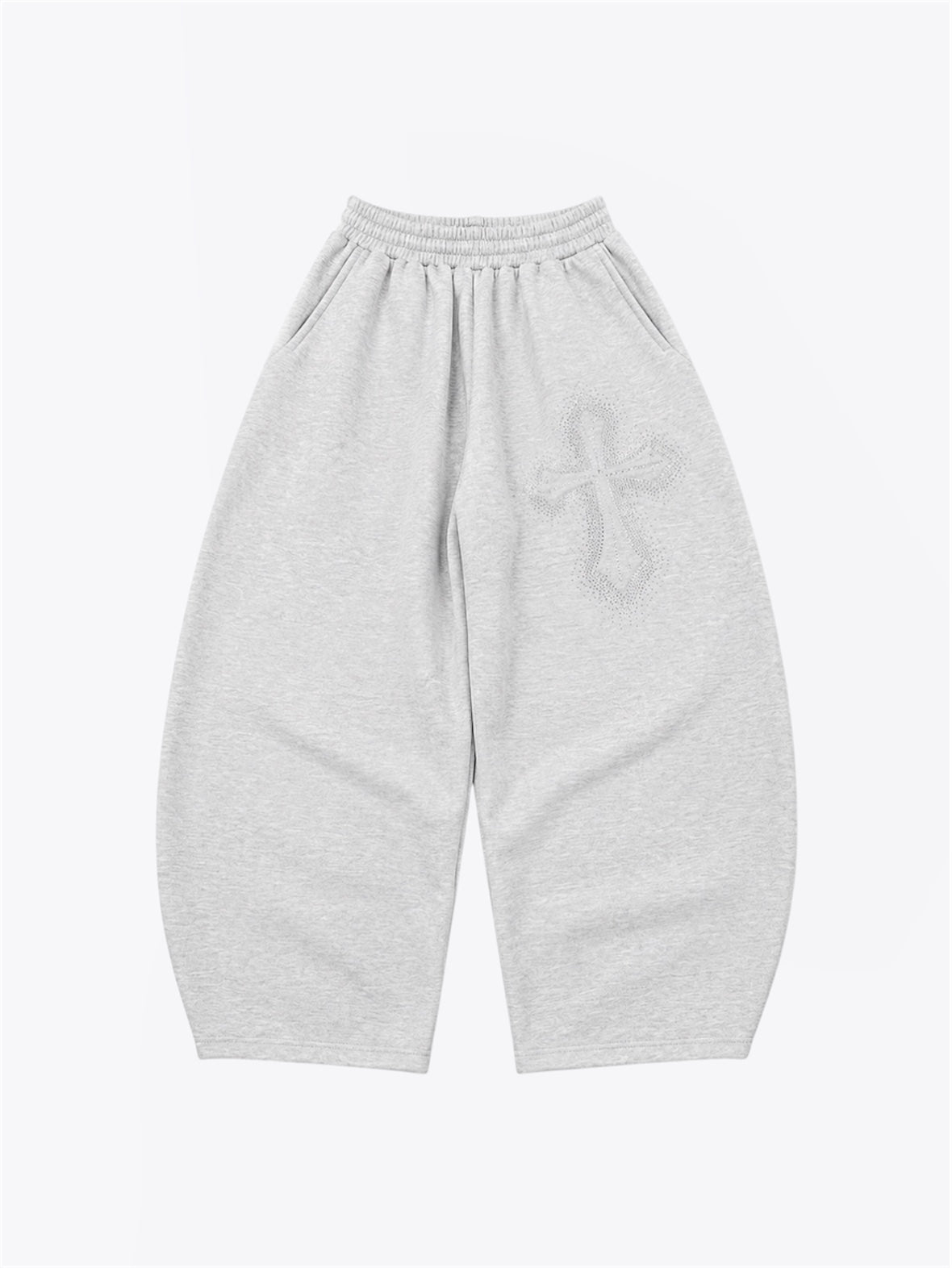 Pantalón Joggin SuperBaggy Cruz Gris Melange